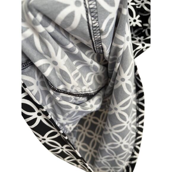 NWT NY Collection Black and White Pattern Midi Dress - Picture 5 of 7